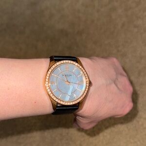 KENNETH COLE NEW YORK - Genuine Leather Black Watch